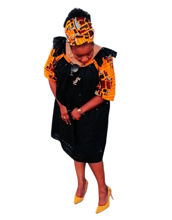 Robe africaine traditionnelle noire en tissu wax